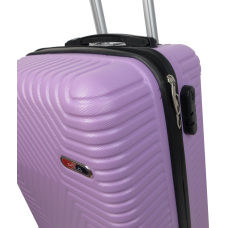 Малый пластиковый чемодан на колесах 45L GD Polo сиреневый