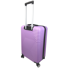 Пластиковый чемодан на колесах средний размер 70L GD Polo сиреневый