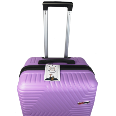 Пластиковый чемодан на колесах средний размер 70L GD Polo сиреневый