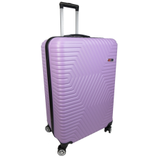 Большой пластиковый чемодан на колесах 115L GD Polo сиреневый