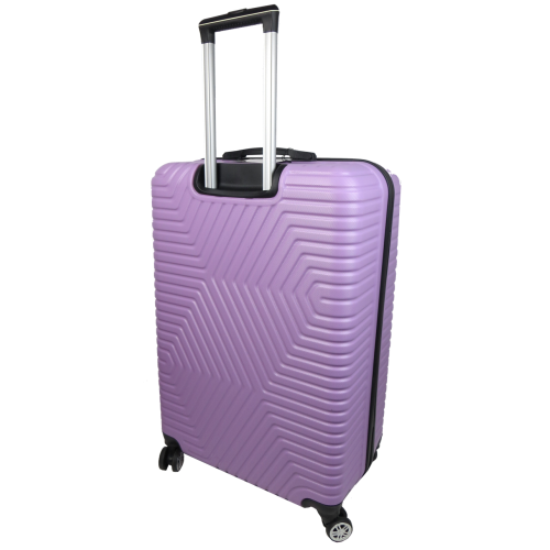 Большой пластиковый чемодан на колесах 115L GD Polo сиреневый