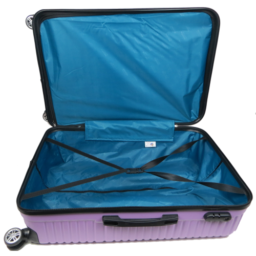 Большой пластиковый чемодан на колесах 115L GD Polo сиреневый