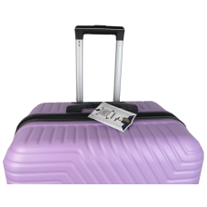 Большой пластиковый чемодан на колесах 115L GD Polo сиреневый