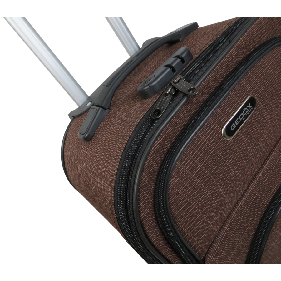 Маленький тканевый чемодан 42L Gedox GD Polo коричневый