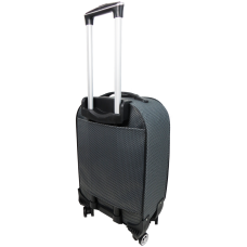 Маленький тканевый чемодан 42L Gedoх GD Polo Серебристый в клетку