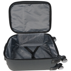 Маленький тканевый чемодан 42L Gedoх GD Polo Серебристый в клетку