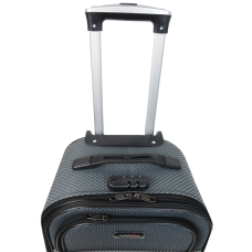 Маленький тканевый чемодан 42L Gedoх GD Polo Серебристый в клетку