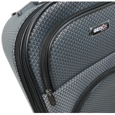 Маленький тканевый чемодан 42L Gedoх GD Polo Серебристый в клетку