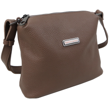 Женская наплечная кожаная сумка Borsacomoda Бежевая