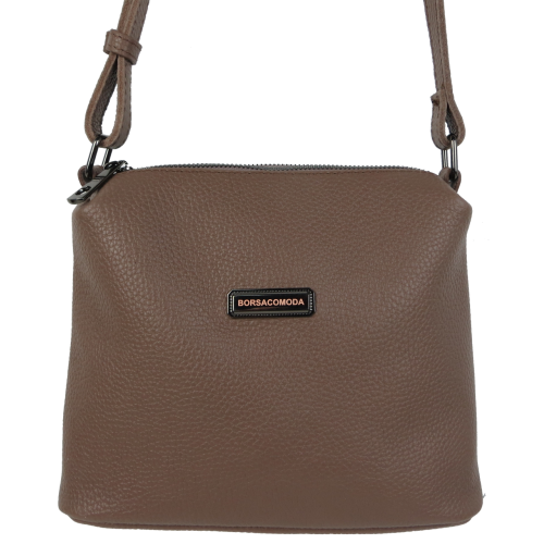 Женская наплечная кожаная сумка Borsacomoda Бежевая