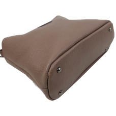 Женская наплечная кожаная сумка Borsacomoda Бежевая