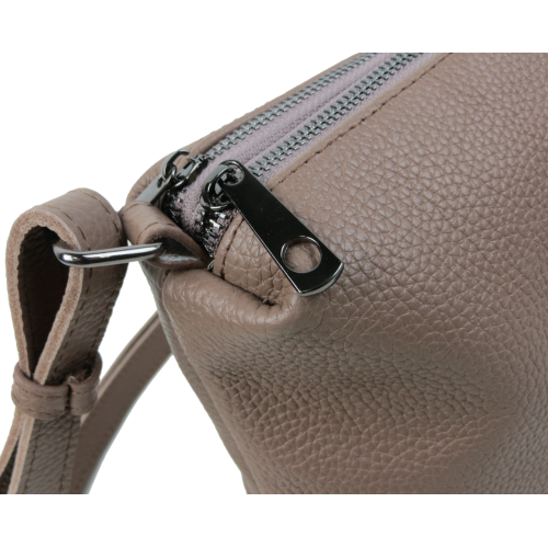 Женская наплечная кожаная сумка Borsacomoda Бежевая