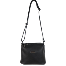 Женская наплечная кожаная сумка Borsacomoda Черная