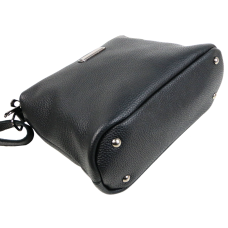 Женская наплечная кожаная сумка Borsacomoda Черная