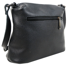 Женская наплечная кожаная сумка Borsacomoda Черная