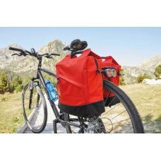 Велосипедная сумка на багажник с дождевиком 18L Сrivit Красная