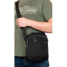 Мужская плечевая сумка Lanpad тканевая Черный