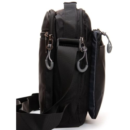 Мужская плечевая сумка Lanpad тканевая Черный