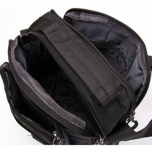 Мужская плечевая сумка Lanpad тканевая Черный