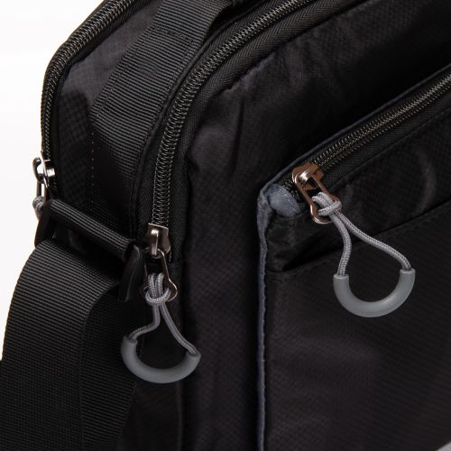 Мужская плечевая сумка Lanpad тканевая Черный