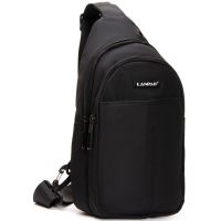 Мужская сумка слинг Lanpad тканевая Черный