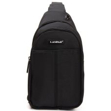 Мужская сумка слинг Lanpad тканевая Черный