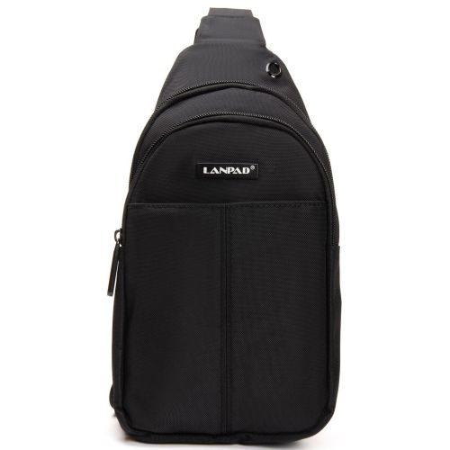 Мужская сумка слинг Lanpad тканевая Черный
