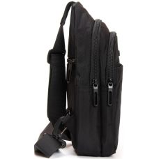 Мужская сумка слинг Lanpad тканевая Черный
