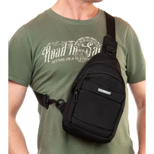 Сумка слинг Lanpad тканевая Черный