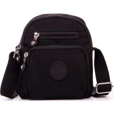 Женская текстильная сумка кросс боди Jielshi Черная (LANC23 black)