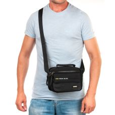 Сумка мужская Lanpad тканевая черный (LAN4120 black)