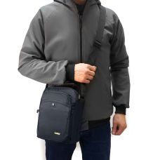 Мужская сумка наплечная Lanpad синий (LAN15054 blue)