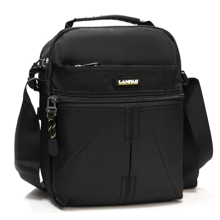 Сумка мужская планшет Lanpad черная (LAN3788 black)