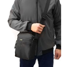 Сумка мужская планшет Lanpad черная (LAN3788 black)
