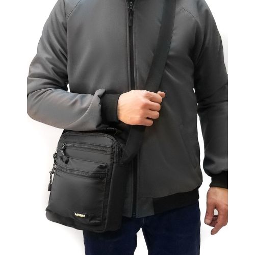 Мужская сумка-планшет Lanpad черная (LAN3791 black)