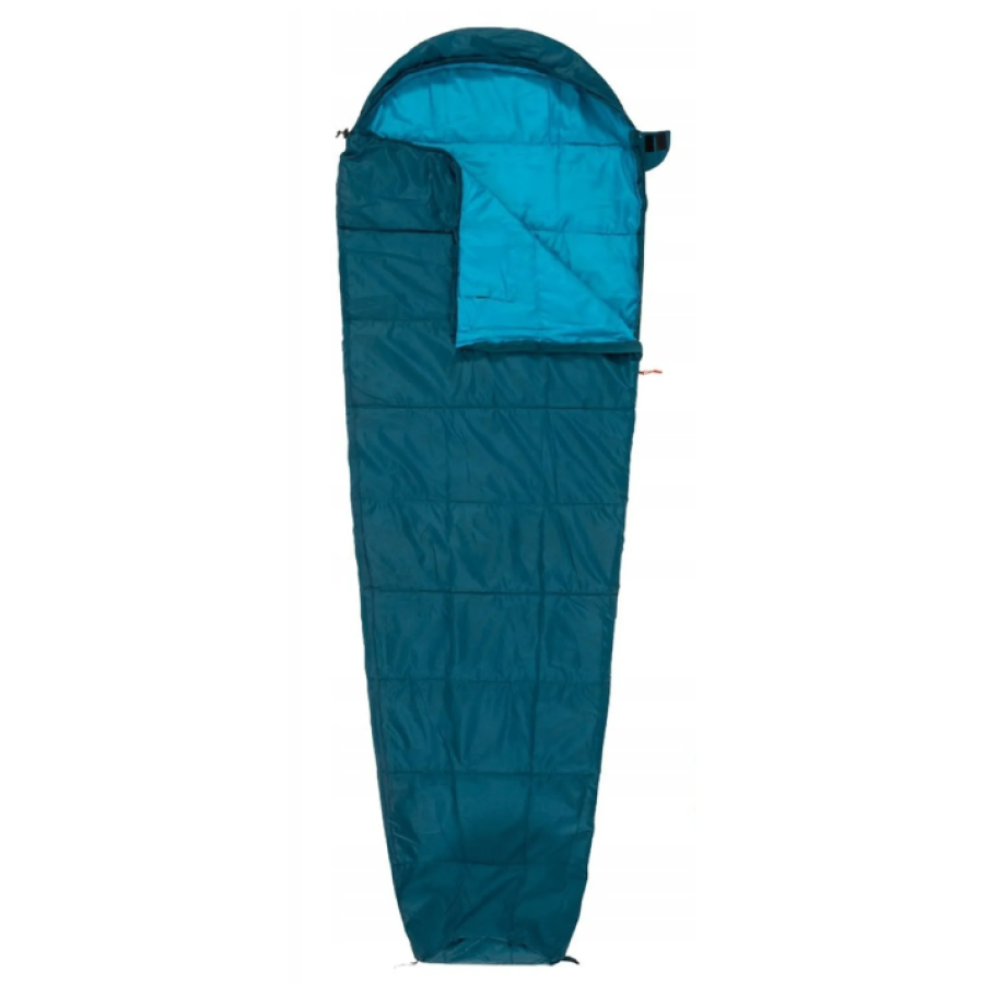 Летний спальный мешок, спальник +13,6C Rocktrail синий с голубым