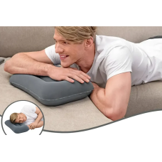 Кемпинговая надувная подушка 42х26х10 см Bestway серая