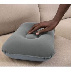 Кемпинговая надувная подушка 42х26х10 см Bestway серая