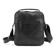 Мужская кожаная сумка мессенджер Tiding Bag Черная