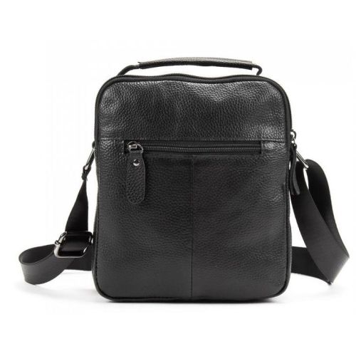 Мужская кожаная сумка мессенджер Tiding Bag Черная