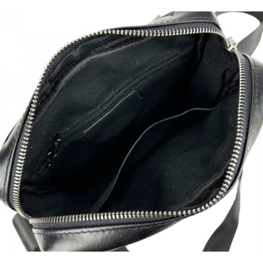 Мужская сумка из натуральной кожи Tiding Bag Черная