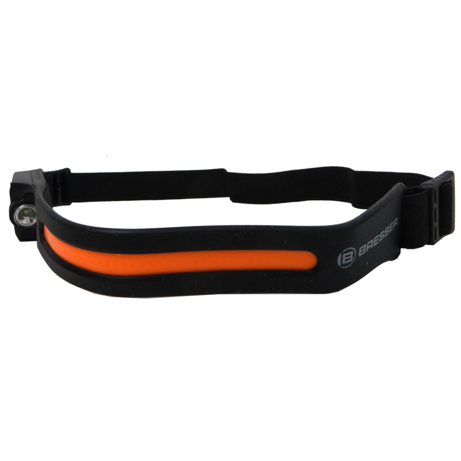 Аккумуляторный налобный фонарь LED полоса 120 Lm + фонарик 90 Lm Bresser