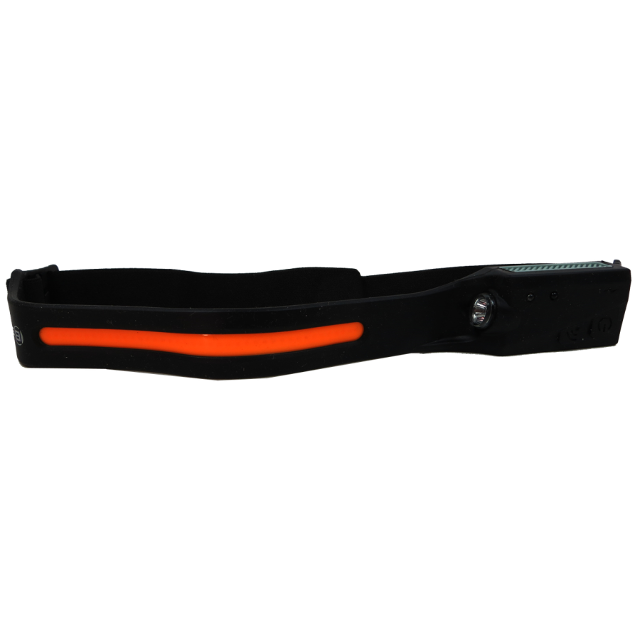 Аккумуляторный налобный фонарь LED полоса 120 Lm + фонарик 90 Lm Bresser