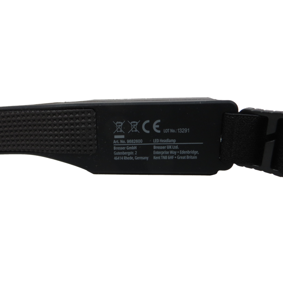 Аккумуляторный налобный фонарь LED полоса 120 Lm + фонарик 90 Lm Bresser