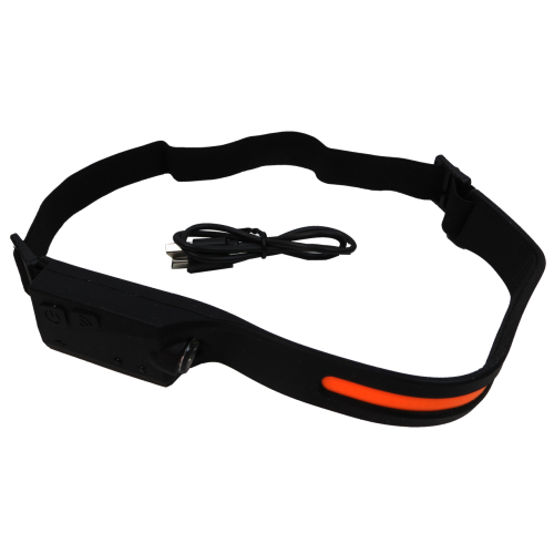 Аккумуляторный налобный фонарь LED полоса 120 Lm + фонарик 90 Lm Bresser