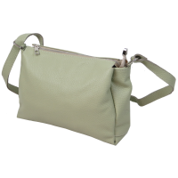 Женская кожаная сумка через плечо Borsacomoda салатовая