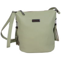 Женская кожаная сумка на плечо Borsacomoda салатовая