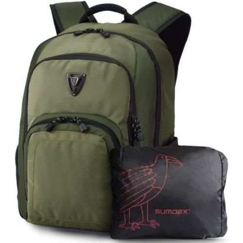 Рюкзак для ноутбука 15,6 Sumdex PON-394TY + дождевик хаки