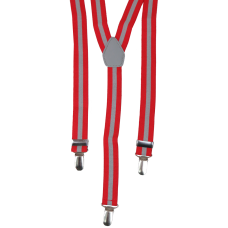 Подтяжки мужские для брюк Martom Troll Красные с серым