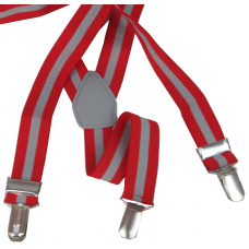 Подтяжки мужские для брюк Martom Troll Красные с серым